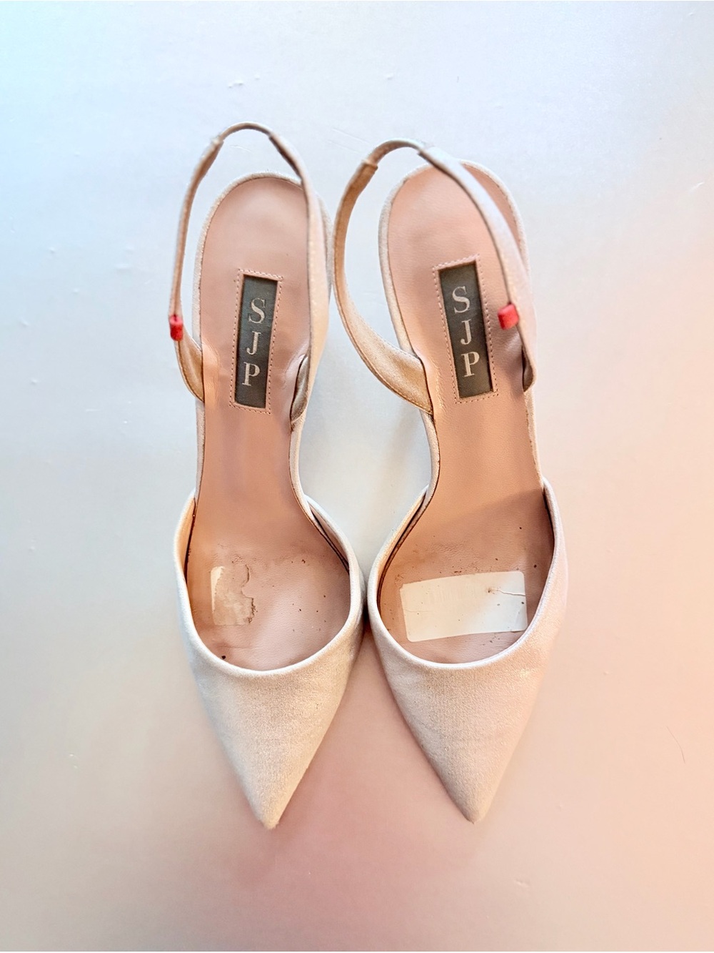 SJP by Sarah Jessica Parker Shimmer White Pointed Slingback Pumps